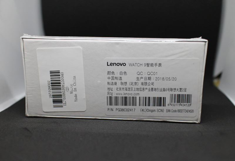 Обратная сторона упаковки Lenovo Watch 9